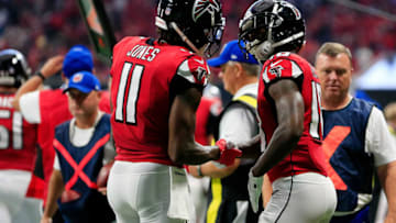 Atlanta Falcons Calvin Ridley, Julio Jones (Photo by Daniel Shirey/Getty Images)