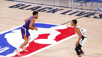 Phoenix Suns, Devin Booker, Landry Shamet (Photo by Kevin C. Cox/Pool Photo via USA TODAY Sports)