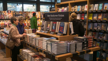 SEATTLE, WA - NOVEMBER 5: Online giant, Amazon.com, has opened its first "brick and mortar" retail bookstore as viewed on November 5, 2015, in Seattle, Washington. The store. called Amazon Books, is located in the upscale University Village shopping mall adjacent to the University of Washington. (Photo by George Rose/Getty Images)
