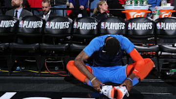 OKC Thunder forward Paul George (Photo by Sam Forencich/NBAE via Getty Images)