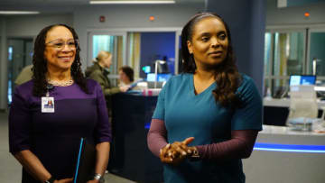 "Just A River In Egypt" Episode 519 -- Pictured: (l-r) S. Epatha Merkerson as Sharon Goodwin, Marlyne Barrett as Maggie Lockwood -- (Photo by: Elizabeth Sisson/NBC)