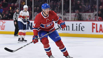 MONTREAL, QC - MARCH 19: Michael McCarron #34 of the Montreal Canadiens skates against the Florida Panthers in the NHL game at the Bell Centre on March 19, 2018 in Montreal, Quebec, Canada. (Photo by Francois Lacasse/NHLI via Getty Images) *** Local Caption ***