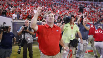 JACKSONVILLE, FL - OCTOBER 28: Georgia Bulldogs head coach Kirby Smart (Photo by Joe Robbins/Getty Images)