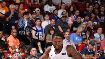 LAS VEGAS, NV - JULY 8: Haywood Highsmith #7 of the Philadelphia 76ers handles the ball against the Oklahoma City Thunder on July 8, 2019 at the Cox Pavilion in Las Vegas, Nevada. NOTE TO USER: User expressly acknowledges and agrees that, by downloading and/or using this photograph, user is consenting to the terms and conditions of the Getty Images License Agreement. Mandatory Copyright Notice: Copyright 2019 NBAE (Photo by David Dow/NBAE via Getty Images)