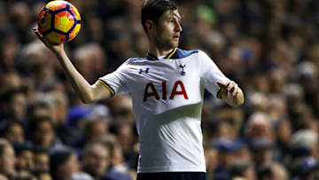 LONDON, ENGLAND - FEBRUARY 04: Ben Davies of Tottenham Hotspur takes a throw-in during the Premier League match between Tottenham Hotspur and Middlesbrough at White Hart Lane on February 4, 2017 in London, England. (Photo by Ian Walton/Getty Images)