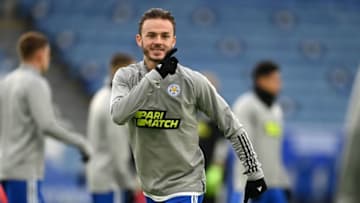 Leicester City's English midfielder James Maddison (Photo by MICHAEL REGAN/POOL/AFP via Getty Images)