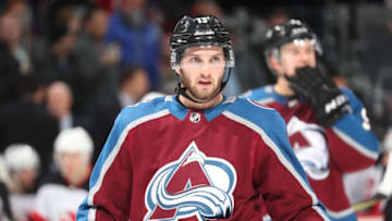 DENVER, CO - DECEMBER 01: Alexander Kerfoot #13 of the Colorado Avalanche skates against the New Jersey Devils at the Pepsi Center on December 1, 2017 in Denver, Colorado. The Devils defeated the Avalanche 2-1. (Photo by Michael Martin/NHLI via Getty Images)