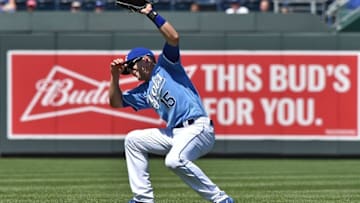 Kansas City Royals second basemen Whit Merrifield (15) - Mandatory Credit: Peter G. Aiken-USA TODAY Sports