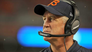 CLEVELAND, OH - SEPTEMBER 1, 2016: Head coach John Fox of the Chicago Bears watches the action from the sideline during a preseason game against the Cleveland Browns on September 1, 2016 at FirstEnergy Stadium in Cleveland, Ohio. Chicago won 21-7. (Photo by Nick Cammett/Diamond Images/Getty Images)