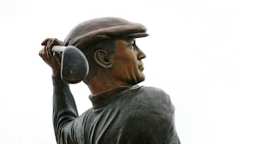 FT. WORTH, TX - MAY 19: A view of a statue of Ben Hogan during the first round of the Crowne Plaza Invitational at Colonial Country Club on May 19, 2011 in Ft. Worth, Texas. (Photo by Hunter Martin/Getty Images)