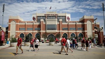 NORMAN, OK - SEPTEMBER 02: A general view of the new addition on the south end of the stadium before the UTEP vs. Oklahoma Sooners game at Gaylord Family Oklahoma Memorial Stadium on September 2, 2017 in Norman, Oklahoma. (Photo by Brett Deering/Getty Images)