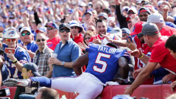 ORCHARD PARK, NY - SEPTEMBER 10: Tyrod Taylor (Photo by Brett Carlsen/Getty Images)