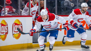 WINNIPEG, MB - DECEMBER 23: Brendan Gallagher #11 of the Montreal Canadiens hits the ice prior to puck drop against the Winnipeg Jets at the Bell MTS Place on December 23, 2019 in Winnipeg, Manitoba, Canada. (Photo by Jonathan Kozub/NHLI via Getty Images)