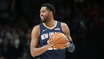 Derrick Favors, New Orleans Pelicans. (Photo by Abbie Parr/Getty Images) (Photo by Abbie Parr/Getty Images)