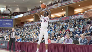 Former St. John's basketball commit Sid Wilson takes a shot for the Connecticut Huskies. (Photo by Mitchell Layton/Getty Images)