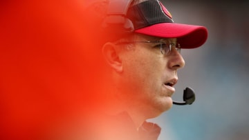 MIAMI, FLORIDA - NOVEMBER 09: Head coach Scott Satterfield of the Louisville Cardinals looks on against the Miami Hurricanes during the first half at Hard Rock Stadium on November 09, 2019 in Miami, Florida. (Photo by Michael Reaves/Getty Images)