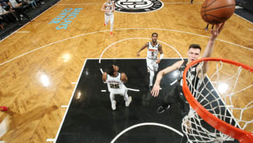 Brooklyn Nets Rodions Kurucs. Mandatory Copyright Notice: Copyright 2018 NBAE (Photo by Nathaniel S. Butler/NBAE via Getty Images)