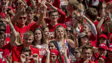 MADISON, WI - SEPTEMBER 09: University of Wisconsin students durning an college football game between the Florida Atlantic University Owls and the Wisconsin Badgers on September 9, 2017, at Camp Randall Stadium in Madison, WI. (Photo by Dan Sanger/Icon Sportswire via Getty Images)