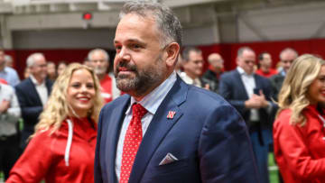 Nebraska Cornhuskers head coach Matt Rhule arrives (Steven Branscombe-USA TODAY Sports)