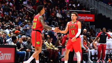 John Collins Trae Young Atlanta Hawks (Photo by Scott Cunningham/NBAE via Getty Images)