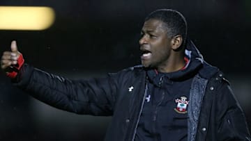 NORTHAMPTON, ENGLAND - NOVEMBER 07: Southampton U23 coach Radhi Jaidi looks on during the Checkatrade Trophy match between Northampton Town and Southampton U23 at Sixfields on November 7, 2017 in Northampton, England. (Photo by Pete Norton/Getty Images)