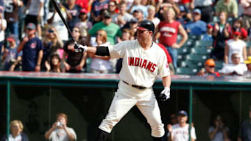 CLEVELAND, OH - SEPTEMBER 25: Jim Thome #25 of the Cleveland Indians pinch hits against the Minnesota Twins during the eighth inning of their game on September 25, 2011 at Progressive Field in Cleveland, Ohio. The Twins defeated theIndians 6-4. (Photo by David Maxwell/Getty Images)