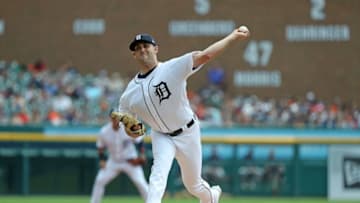 DETROIT, MI - AUGUST 12: Matthew Boyd #48 of the Detroit Tigers pitches during the first inning of the game against the Minnesota Twins at Comerica Park on August 12, 2018 in Detroit, Michigan. Detroit defeated Minnesota 4-2. (Photo by Leon Halip/Getty Images)