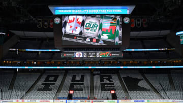 ST. PAUL, MN - APRIL 15: A general view of Xcel Energy Center before game 3 of a round one Stanley Cup Playoff matchup between the Minnesota Wild and Winnipeg Jets on April 15, 2018 at Xcel Energy Center in St. Paul, MN. The Wild defeated the Jets 6-2. (Photo by Nick Wosika/Icon Sportswire via Getty Images)