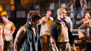 Norman Reedus (Daryl Dixon) and Michael Rooker (Merle Dixon) in The Walking Dead (2010). Photo: Gene Page/AMC