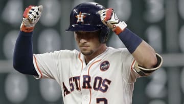 HOUSTON, TX - SEPTEMBER 04: Alex Bregman #2 of the Houston Astros (Photo by Bob Levey/Getty Images)