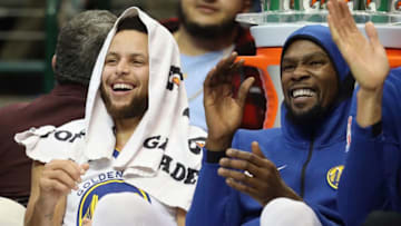 DALLAS, TX - JANUARY 03: (L-R) Stephen Curry