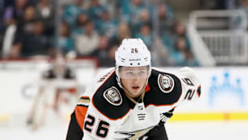 SAN JOSE, CA - OCTOBER 03: Brandon Montour #26 of the Anaheim Ducks (Photo by Ezra Shaw/Getty Images)