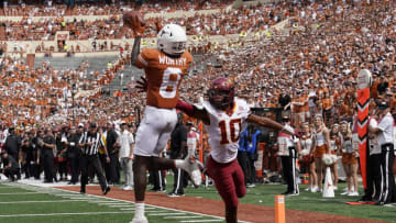 Xavier Worthy, Texas football. Mandatory Credit: Scott Wachter-USA TODAY Sports