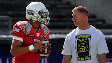 EUGENE, OR - APRIL 27: Marcus Mariota