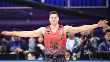 BEIJING, CHINA - JANUARY 08: Jimmer Fredette of Southern Team reacts during the all-star game between Northern Team and Southern Team as part of 2017 CBA All-Star Weekend at LeSports Center on January 8, 2017 in Beijing, China. (Photo by VCG/VCG via Getty Images)