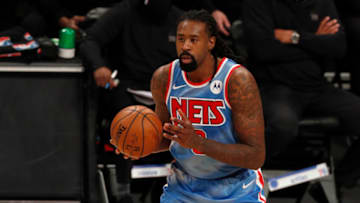 DeAndre Jordan of the Brooklyn Nets in action against the Philadelphia 76ers. (Photo by Jim McIsaac/Getty Images)