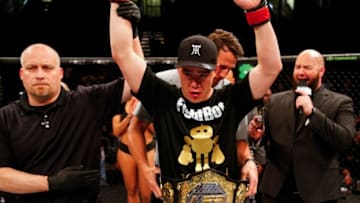 Harvey Park wins lightweight title at LFA 64 (photo by Marshall Boyce/Legacy Fighting Alliance)