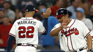 ATLANTA, GA - AUGUST 04: Right fielder Nick Markakis