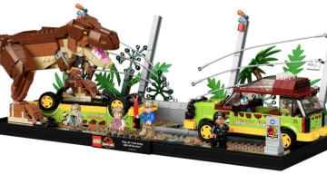 Discover LEGO's new Jurassic Park T. rex Breakout set now available for pre-order.
