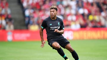 EDINBURGH, SCOTLAND - JULY 28: Alex Oxlade-Chamberlain of Liverpool in action during the Pre-Season Friendly match between Liverpool FC and SSC Napoli at Murrayfield on July 28, 2019 in Edinburgh, Scotland. (Photo by Ian MacNicol/Getty Images)