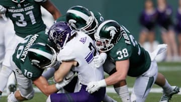 EAST LANSING, MI - OCTOBER 15: Wide receiver Flynn Nagel