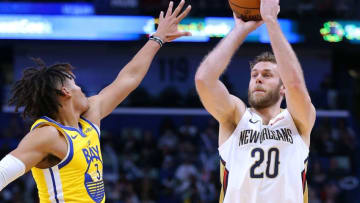 NEW ORLEANS, LOUISIANA - NOVEMBER 17: Nicolo Melli #20 of the New Orleans Pelicans: (Photo by Jonathan Bachman/Getty Images)
