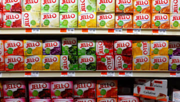NEW YORK, NEW YORK - NOVEMBER 08: Boxes of Jell-O are seen on display at Ideal Food Basket on November 08, 2021 in the Flatbush neighborhood of Brooklyn borough in New York City. Snack makers Kraft Heinz and Mondelez announced that they will be raising prices for retail customers on several of their products, including Kraft Mac & Cheese, Jell-O, Bagel Bites, Cool Whip, Toblerone, Sour Patch Kids and other items starting next year. They also said that if the retail customers do not pay, the price hike will be passed on to the public. Food and consumer product manufacturers are dealing with higher costs due to labor, raw materials, transportation and other expenses like most U.S. companies, with the coronavirus (COVID-19) pandemic forcing a high demand for snacks due to consumers spending more time at home. (Photo by Michael M. Santiago/Getty Images)