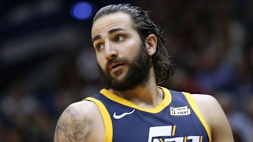 NEW ORLEANS, LA - MARCH 11: Ricky Rubio #3 of the Utah Jazz reacts during the first half against the New Orleans Pelicans at the Smoothie King Center on March 11, 2018 in New Orleans, Louisiana. (Photo by Jonathan Bachman/Getty Images)
