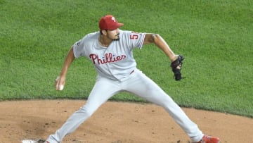 With a third above-average pitch, Eflin could even be a two-slot starter for the Phillies. Photo by Mitchell Layton/Getty Images.