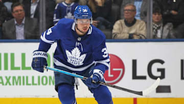 TORONTO, ON - DECEMBER 06: Auston Matthews #34 of the Toronto Maple Leafs skates against the Detroit Red Wings during an NHL game at Scotiabank Arena on December 6, 2018 in Toronto, Ontario, Canada. (Photo by Claus Andersen/Getty Images)
