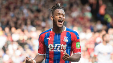LONDON, ENGLAND - MAY 12: Michy Batshuayi of Crystal Palace celebrate after scoring 1st goal during the Premier League match between Crystal Palace and AFC Bournemouth at Selhurst Park on May 12, 2019 in London, United Kingdom. (Photo by Sebastian Frej/MB Media/Getty Images)