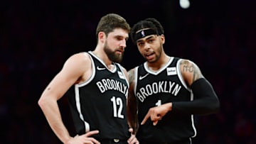Brooklyn Nets Joe Harris D'Angelo Russell (Photo by Sarah Stier/Getty Images)