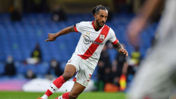 Southampton's English striker Theo Walcott controls the ball during the English Premier League football match between Chelsea and Southampton at Stamford Bridge in London on October 17, 2020. (Photo by Ben STANSALL / POOL / AFP) / RESTRICTED TO EDITORIAL USE. No use with unauthorized audio, video, data, fixture lists, club/league logos or 'live' services. Online in-match use limited to 120 images. An additional 40 images may be used in extra time. No video emulation. Social media in-match use limited to 120 images. An additional 40 images may be used in extra time. No use in betting publications, games or single club/league/player publications. / (Photo by BEN STANSALL/POOL/AFP via Getty Images)