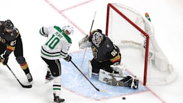 Robin Lehner #90 of the Vegas Golden Knights (Photo by Bruce Bennett/Getty Images)